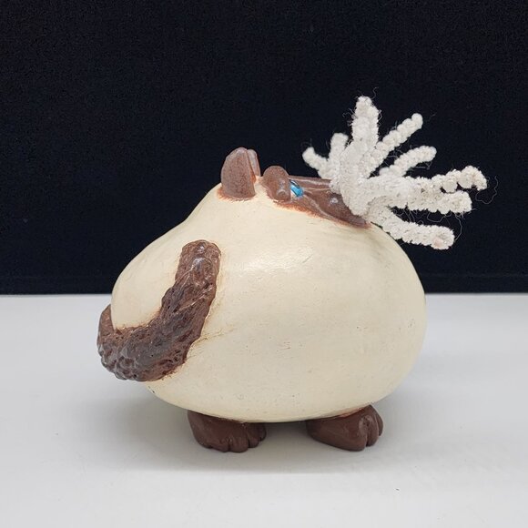 1997 Ceramic Cat Figure With Curly Whiskers 5.5" Tall Enesco Vicki Thomas - Picture 9 of 9